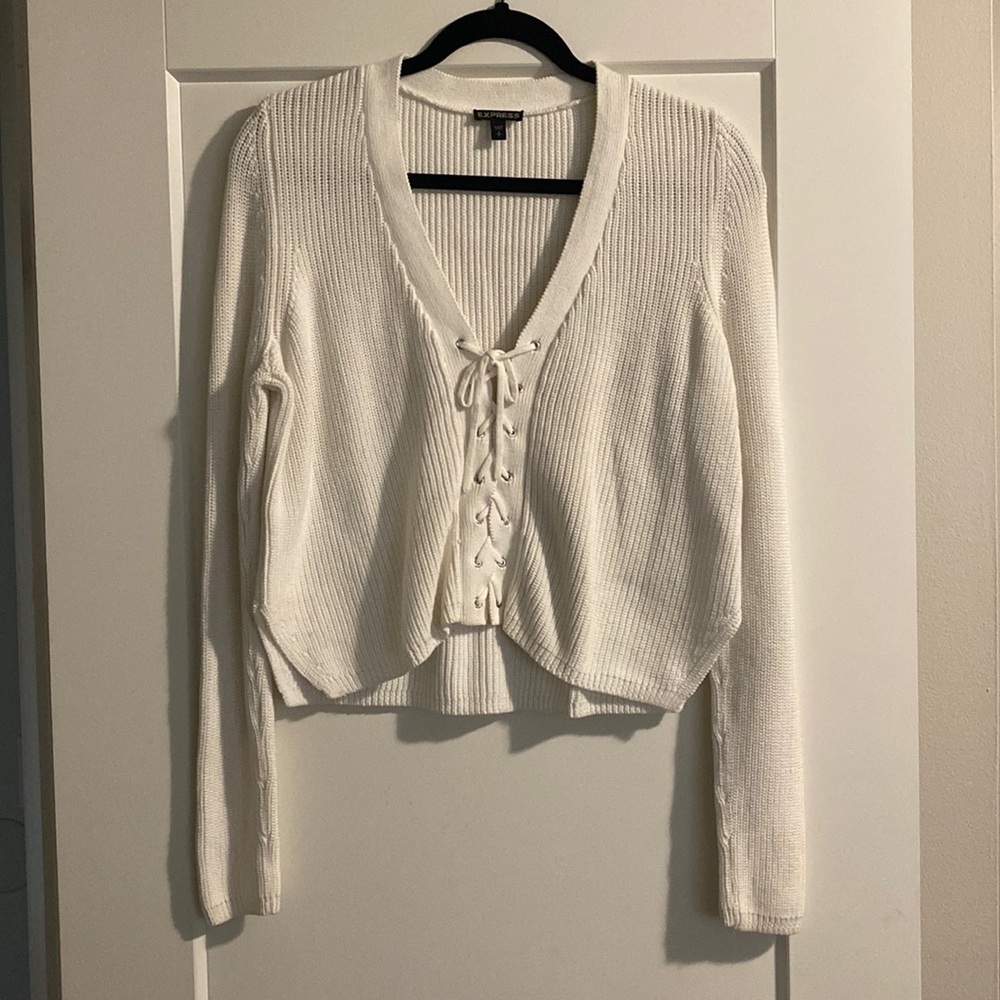 Express white sweater